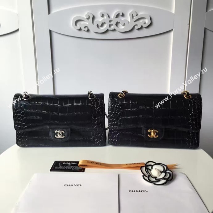 Chanel A1112 lambskin classic flap handbag black bag 6129