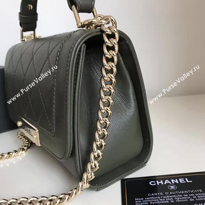 Chanel A93701 lambskin small tote handbag gray bag 6131