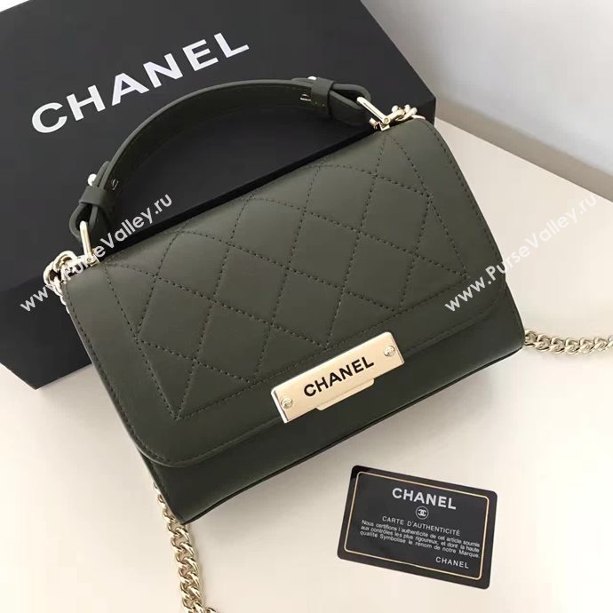 Chanel A93701 lambskin small tote handbag gray bag 6131