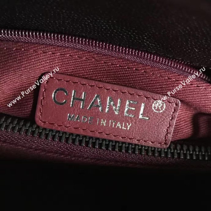 Chanel A92991 caviar lambskin tote handbag black bag 6132