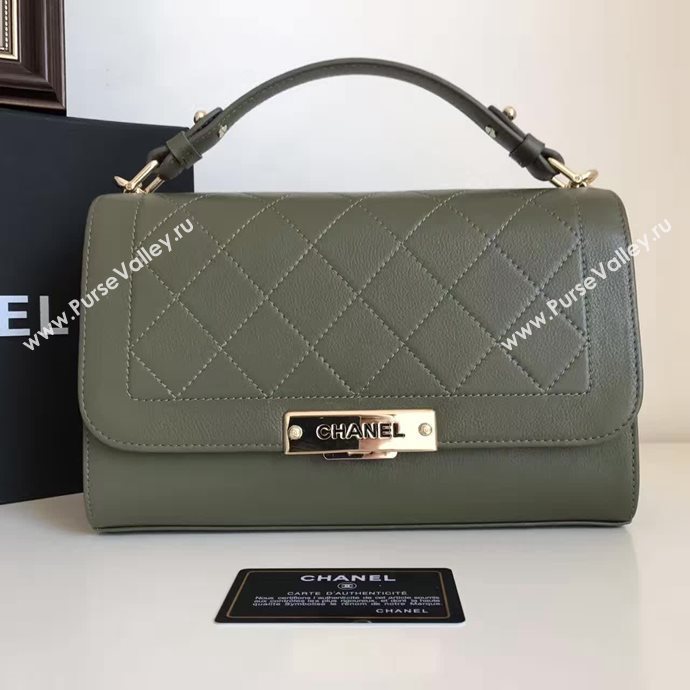 Chanel A93702 deerskin medium tote handbag gray bag 6133