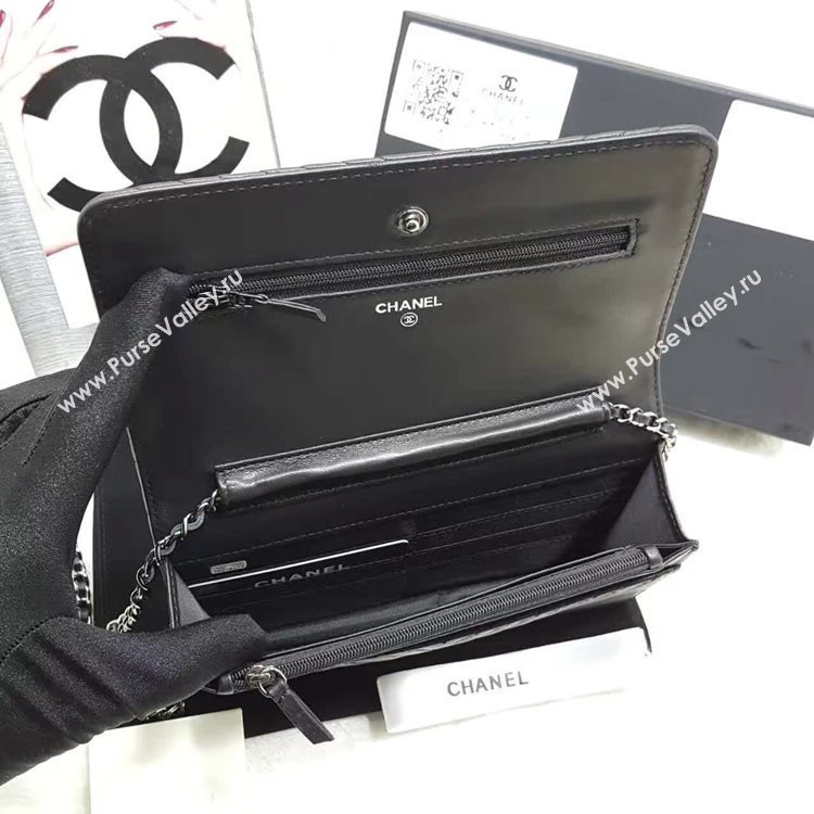Chanel A33814 lambskin new woc handbag black bag 6139