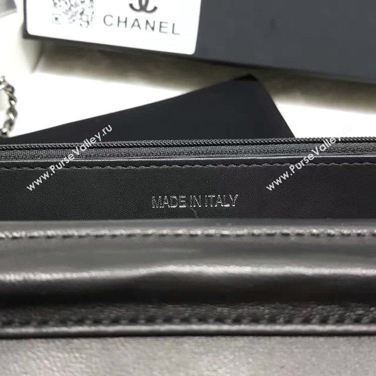 Chanel A33814 lambskin new woc handbag black bag 6139