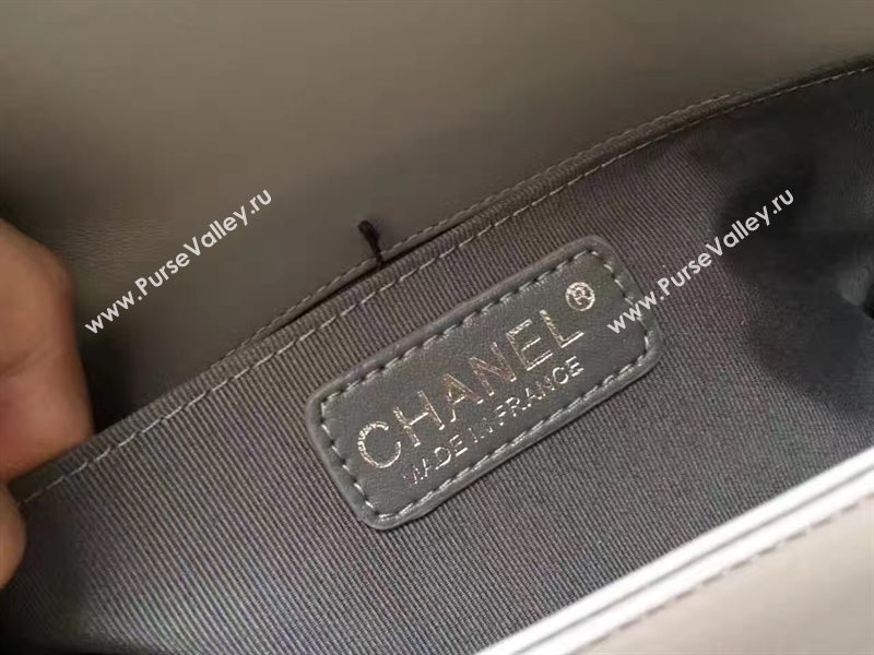 Chanel A67086 lambskin new V medium le gray boy bag 6240