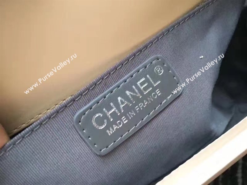 Chanel A67086 lambskin new V medium le apricot boy bag 6242