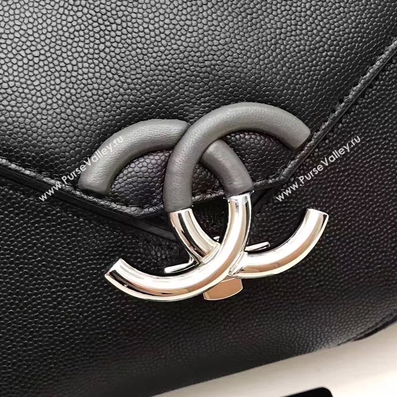 Chanel lambskin new flap black handbag shoulder bag 6244