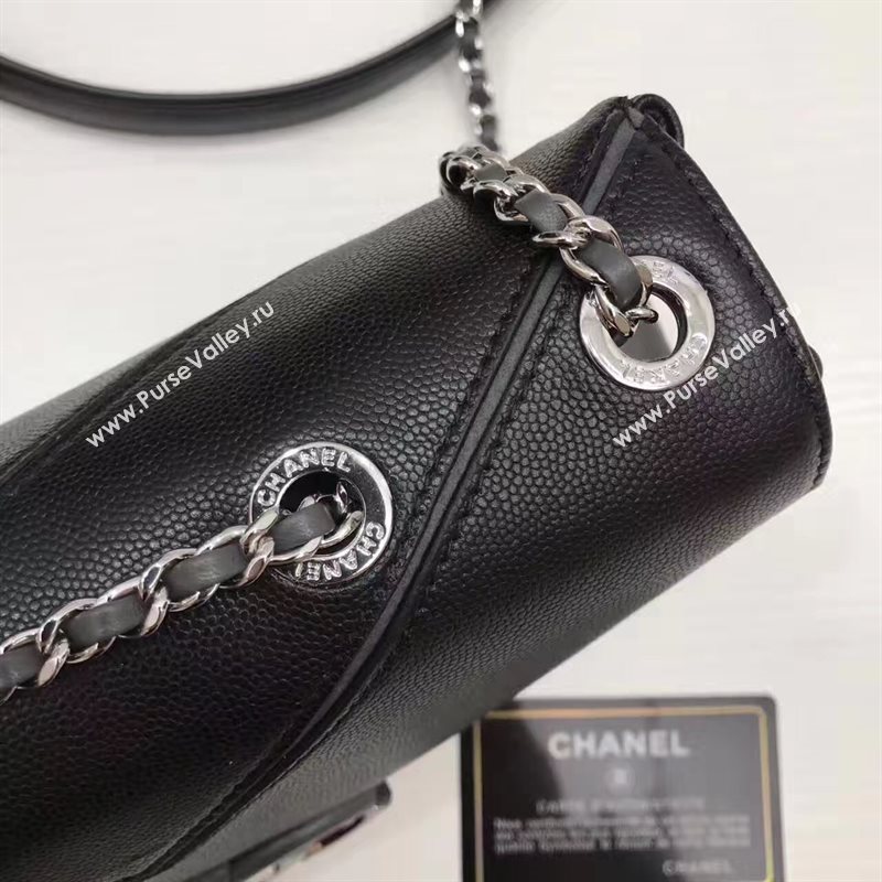 Chanel lambskin new flap black handbag shoulder bag 6244