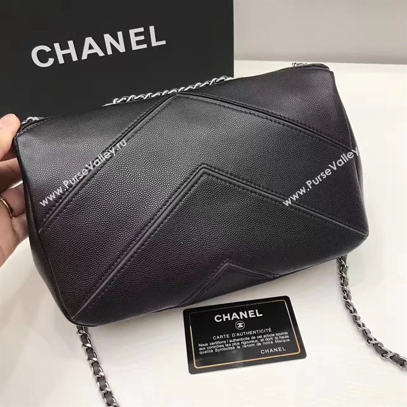 Chanel lambskin new flap black handbag shoulder bag 6244