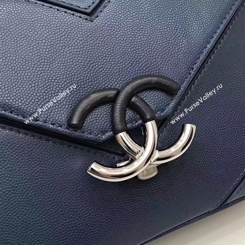 Chanel lambskin new flap blue handbag shoulder bag 6245