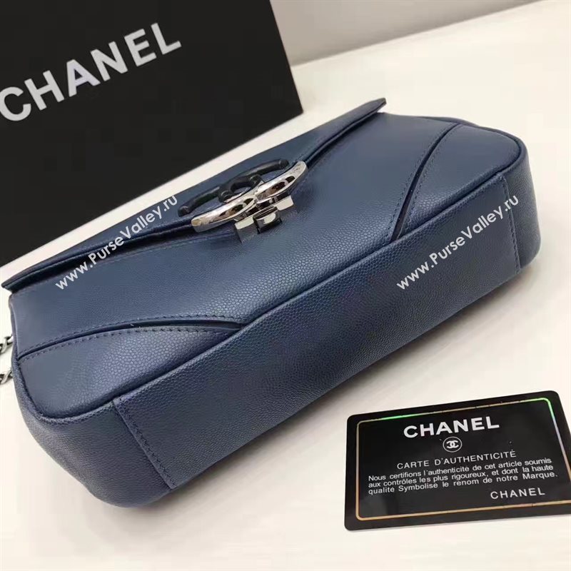 Chanel lambskin new flap blue handbag shoulder bag 6245