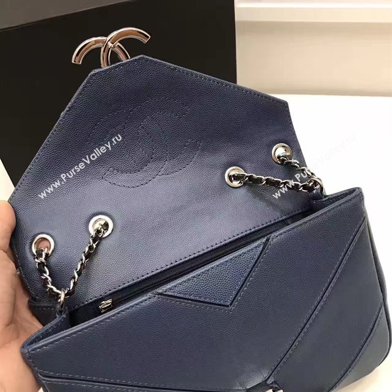 Chanel lambskin new flap blue handbag shoulder bag 6245