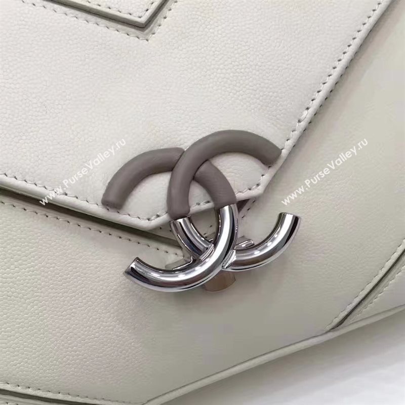 Chanel lambskin new flap white handbag shoulder bag 6246