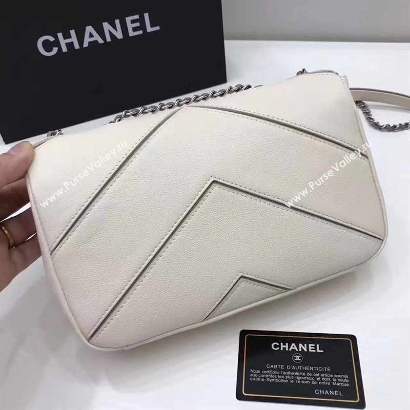 Chanel lambskin new flap white handbag shoulder bag 6246