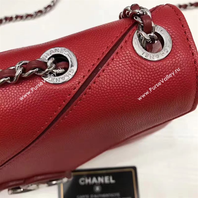 Chanel lambskin new flap red handbag shoulder bag 6247