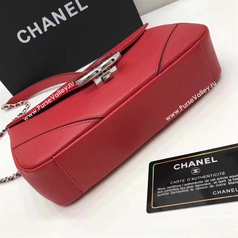 Chanel lambskin new flap red handbag shoulder bag 6247
