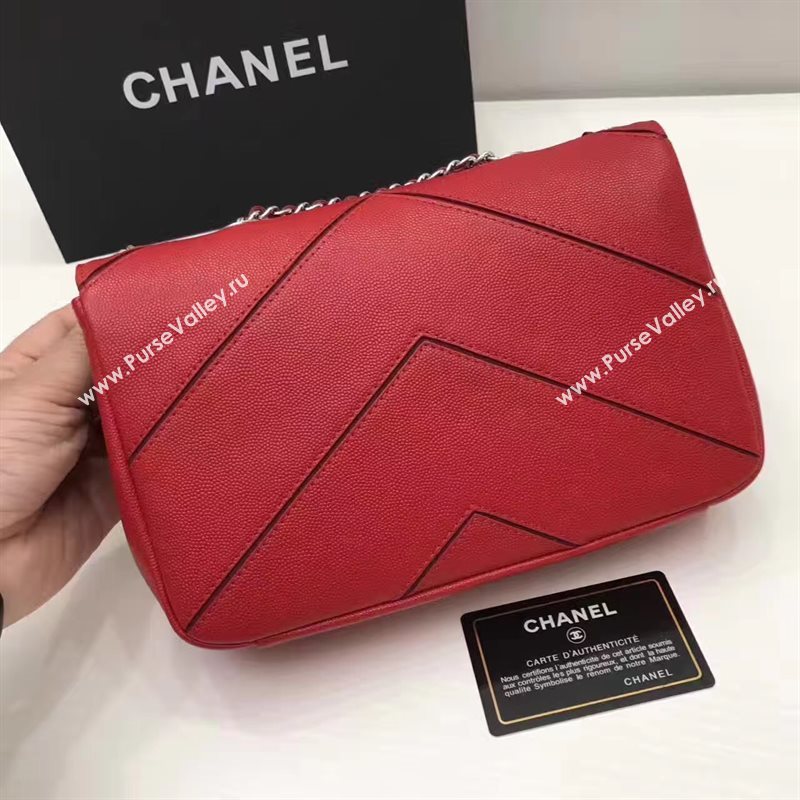 Chanel lambskin new flap red handbag shoulder bag 6247
