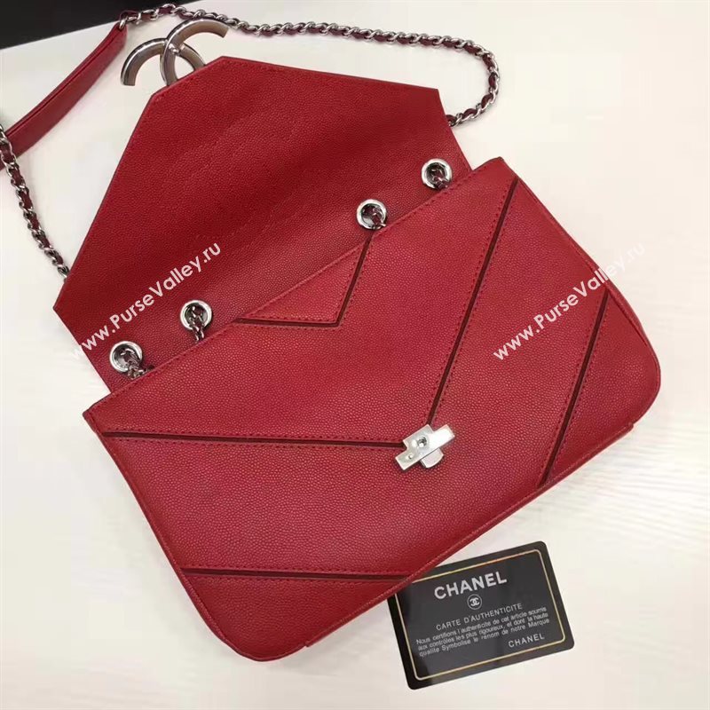 Chanel lambskin new flap red handbag shoulder bag 6247