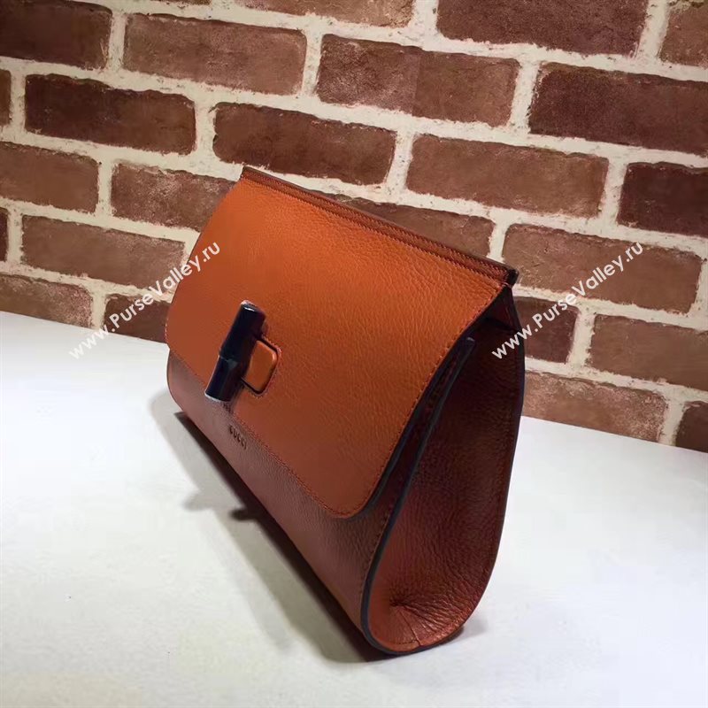 Gucci orange large clutch Evening bag 6250