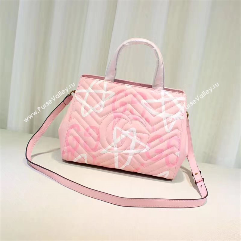 Gucci pink GG mini tote handbag shoulder bag 6252