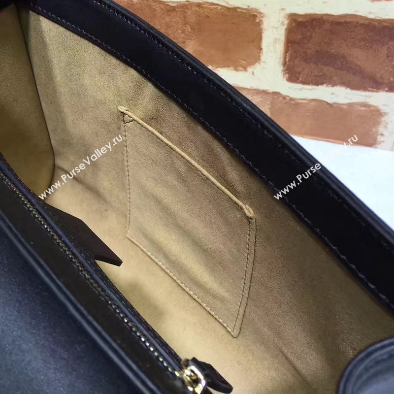 Gucci GG padlock clutch flap black bag 6264