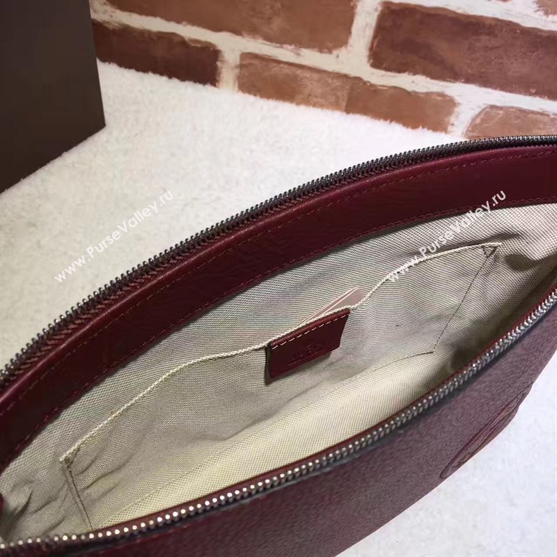 Gucci large GG soho clutch wine zipper bag 6265