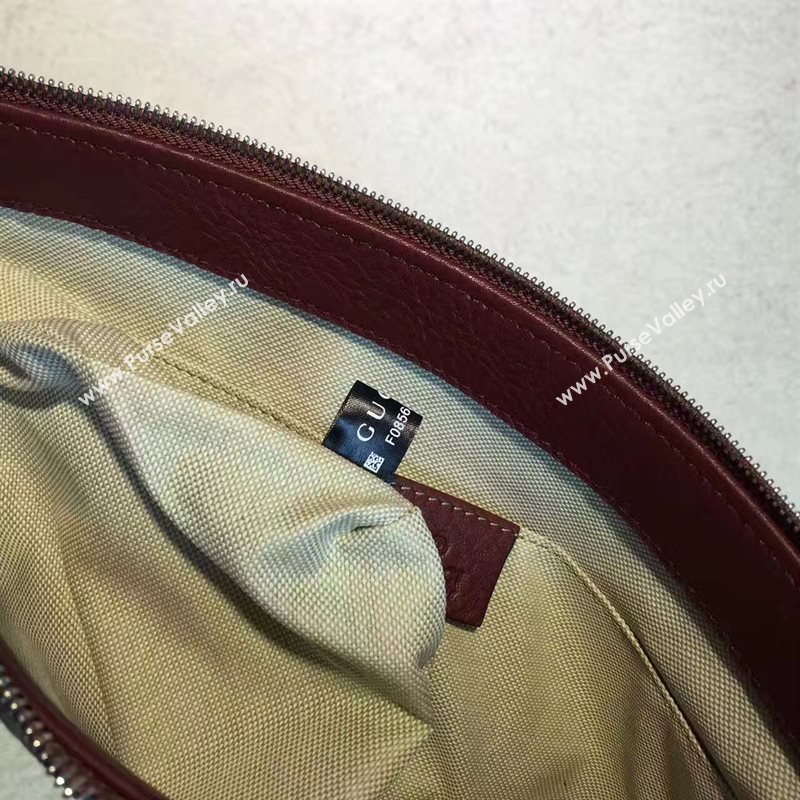 Gucci large GG soho clutch wine zipper bag 6265