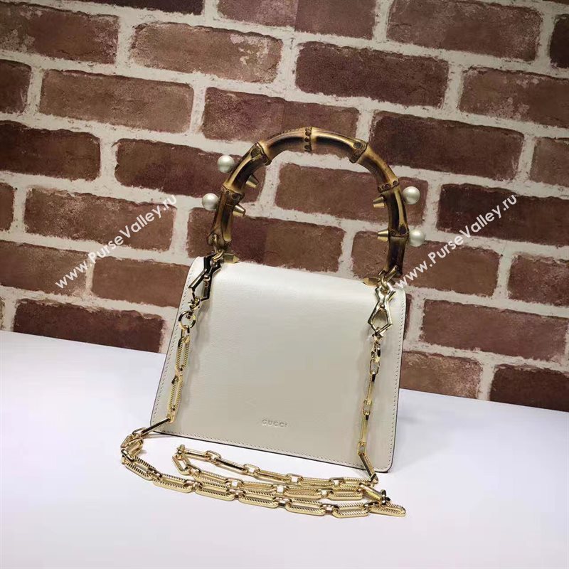 Gucci bamboo mini top handle shoulder cream tri bag 6270