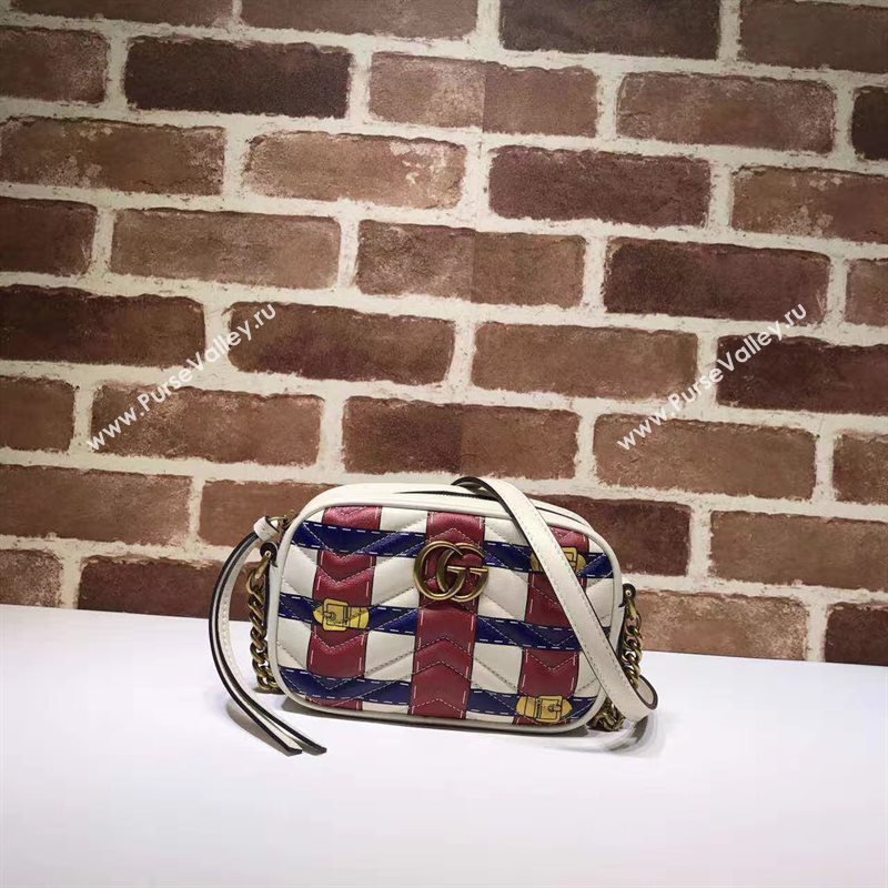 Gucci mini GG shoulder cream wine v bag 6271