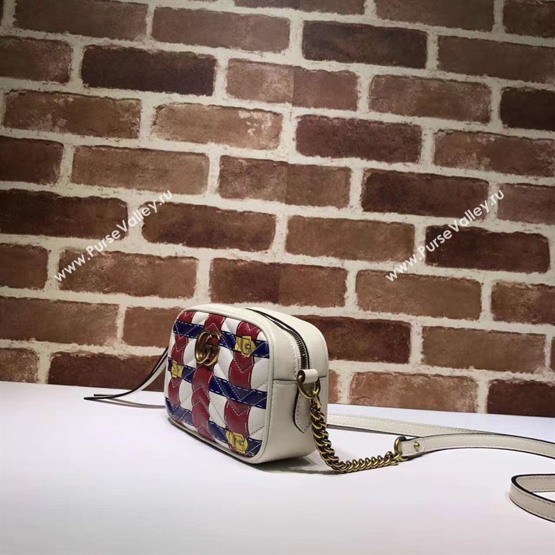 Gucci mini GG shoulder cream wine v bag 6271