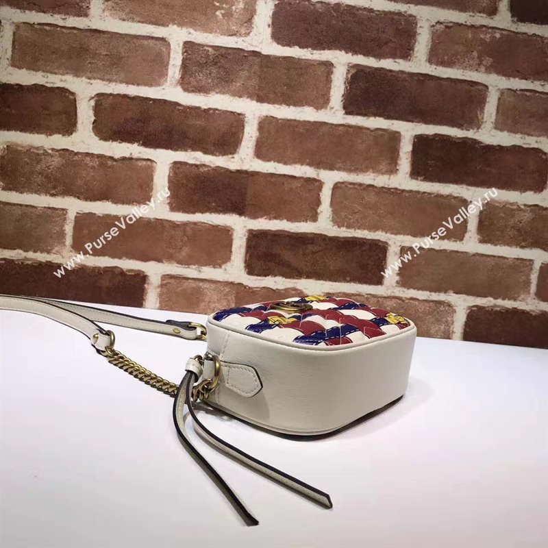 Gucci mini GG shoulder cream wine v bag 6271