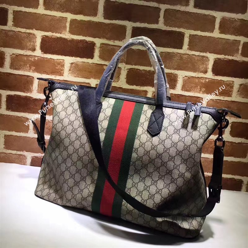 Gucci large tote shoulder gray red v bag 6272