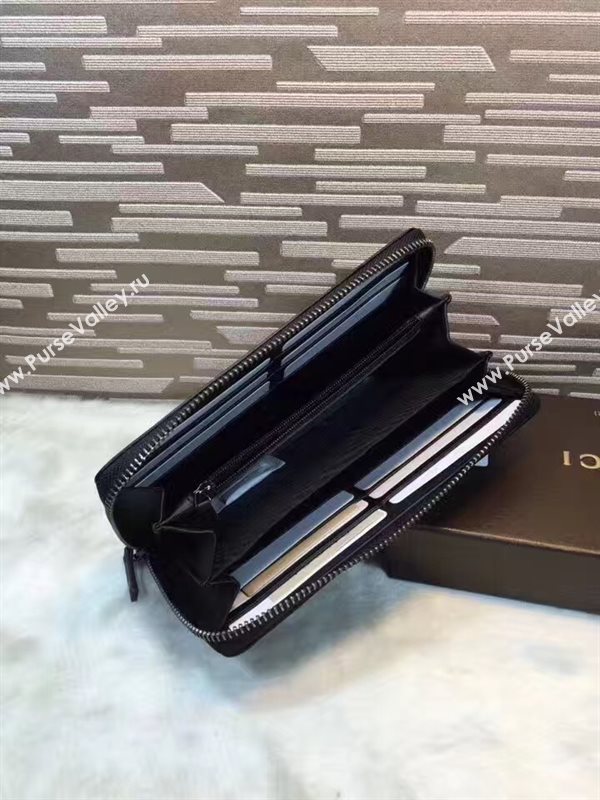Gucci GG wallet black zipper bag 6281