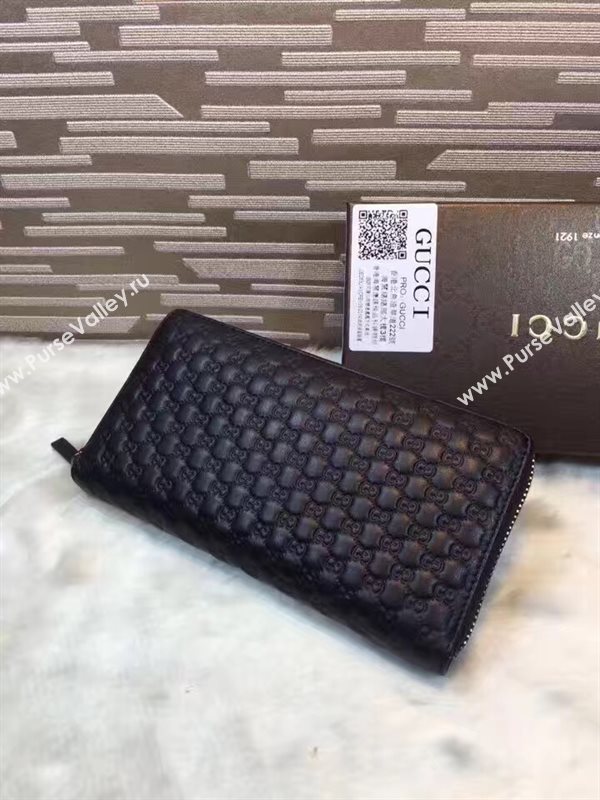 Gucci GG wallet black zipper bag 6281