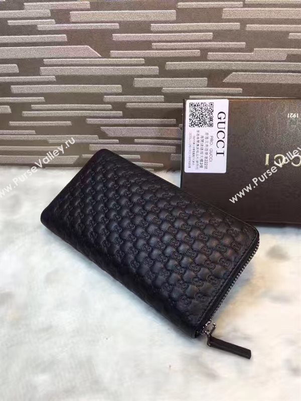 Gucci GG wallet black zipper bag 6281