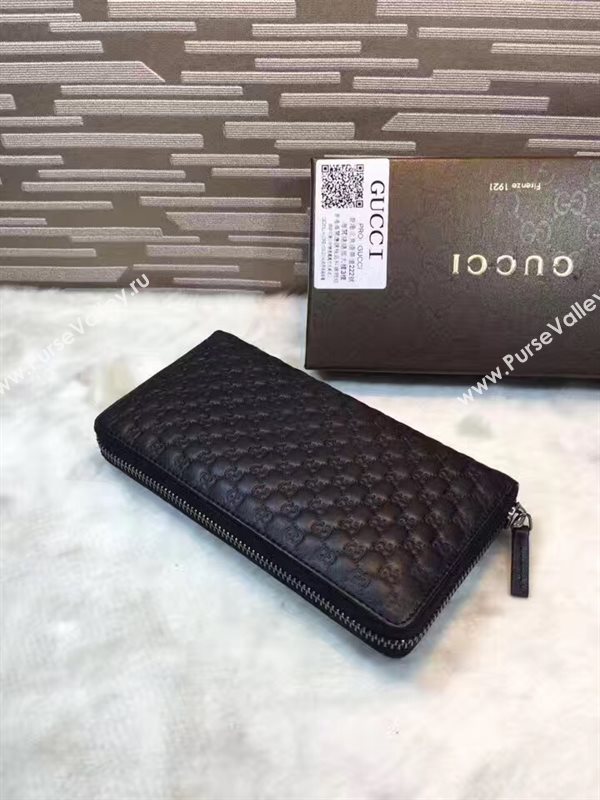 Gucci GG wallet black zipper bag 6281