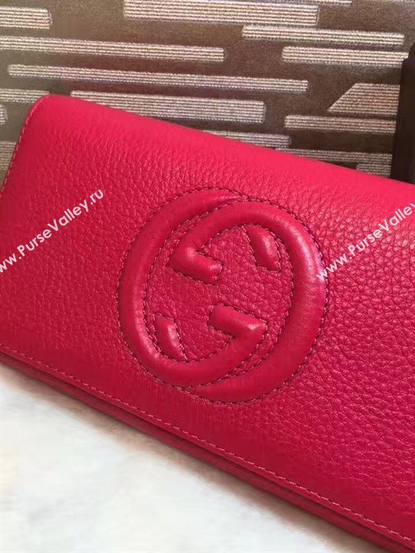 Gucci soho red wallet bag 6282