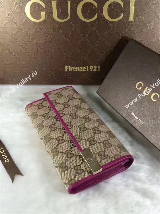 Gucci GG wallet gray wine with bag 6285