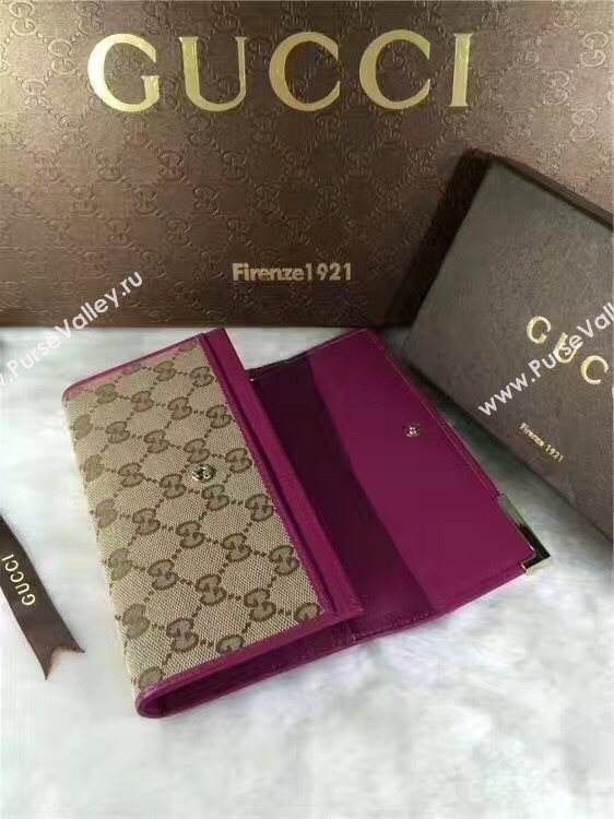 Gucci GG wallet gray wine with bag 6285