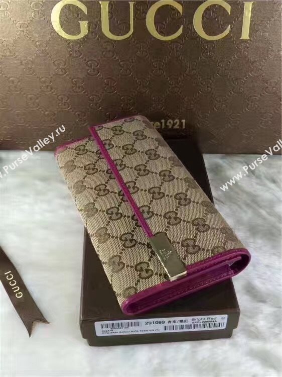 Gucci GG wallet gray wine with bag 6285