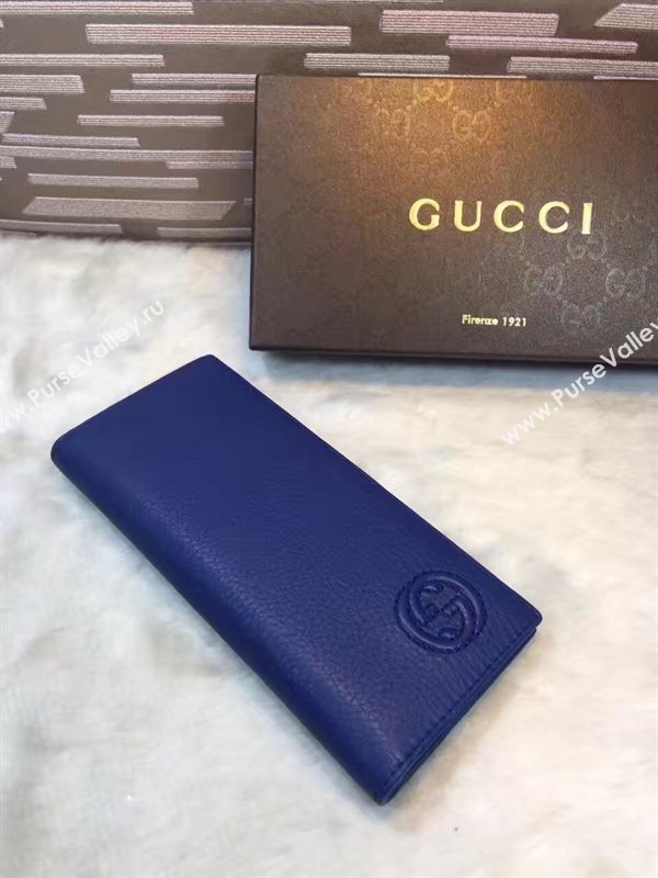 Gucci soho navy 2 wallet fold bag 6289