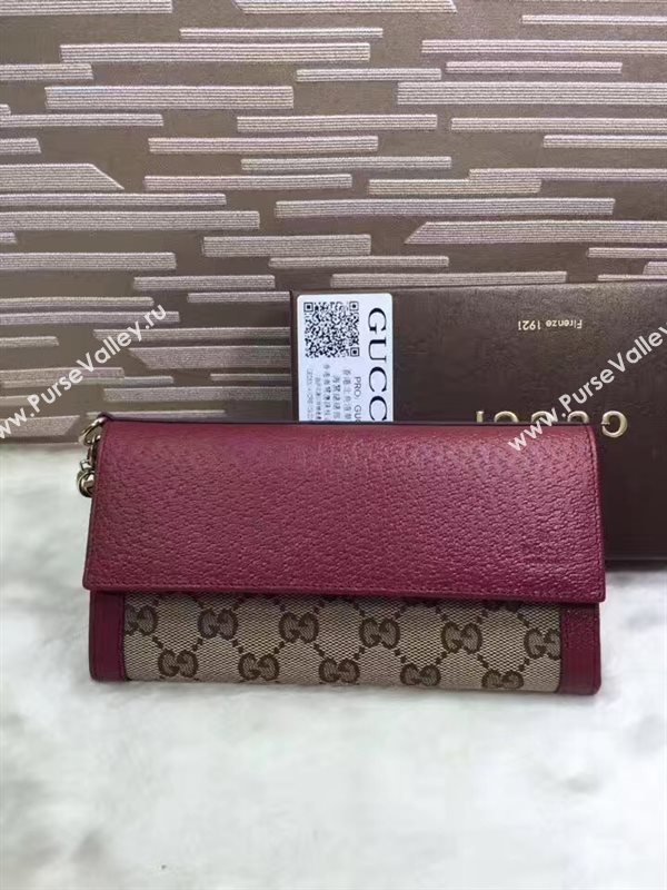 Gucci GG wallet wine zipper bag 6292