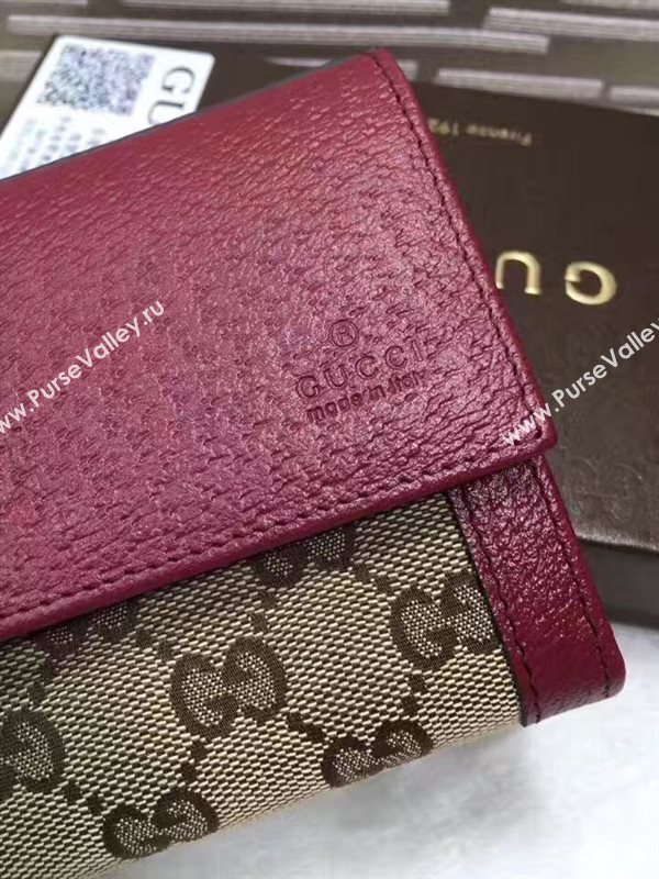 Gucci GG wallet wine zipper bag 6292