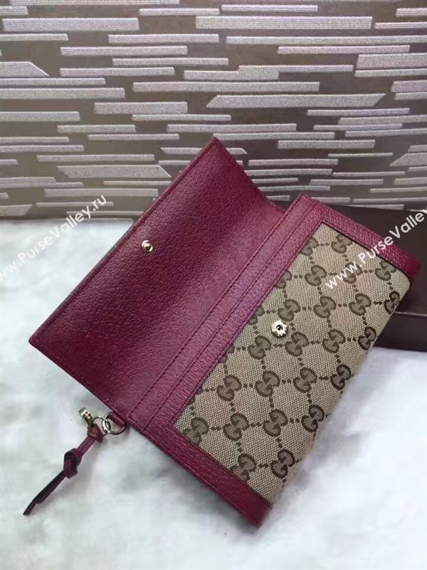 Gucci GG wallet wine zipper bag 6292