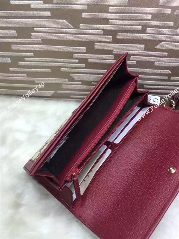 Gucci GG wallet wine zipper bag 6292