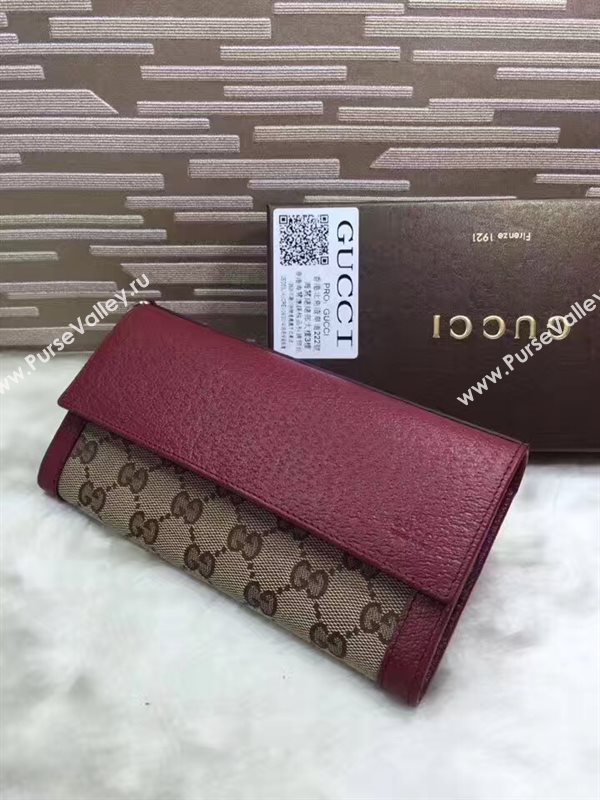 Gucci GG wallet wine zipper bag 6292