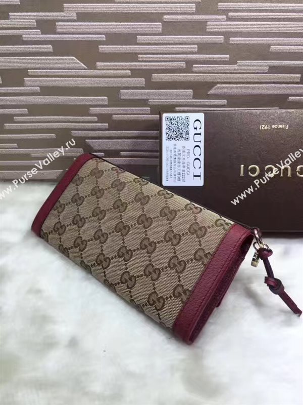 Gucci GG wallet wine zipper bag 6292