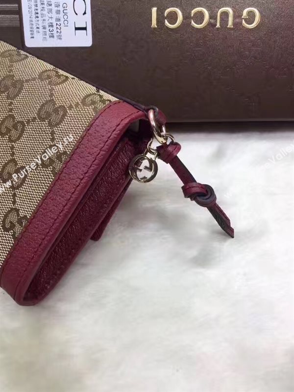 Gucci GG wallet wine zipper bag 6292