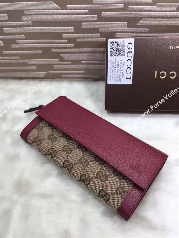 Gucci GG wallet wine zipper bag 6292
