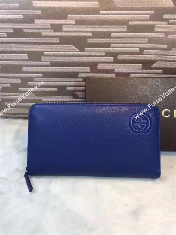 Gucci soho navy wallet zipper bag 6295