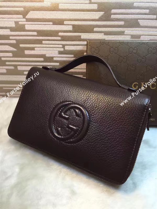 Gucci large soho black wallet bag 6296